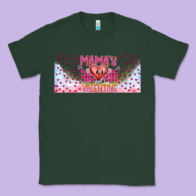 Mama Is Valentine 16oz Classic Tee Designed By Cowhidedigitalart