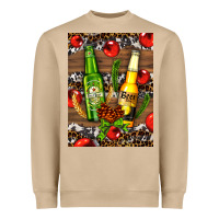 Mushroom beer bottles with wheat and barley Heavyweight Sweatshirt - AdoDesignShop