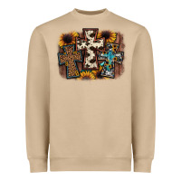 Cross Background Heavyweight Sweatshirt | Teevron