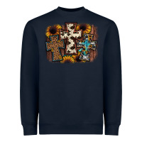 Navy cross background Heavyweight Sweatshirt - JahusDesignShop