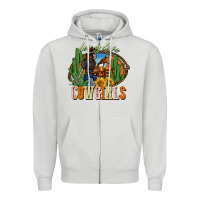 Dove Grey long live cowgirls Zipper Hoodie - NancyCooperArtShop