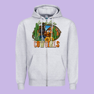 Long Live Cowgirls Zipper Hoodie Designed By Nancycooperartshop