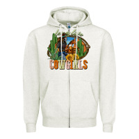 Oatmeal Heather long live cowgirls Zipper Hoodie - NancyCooperArtShop