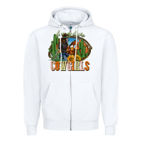 White long live cowgirls Zipper Hoodie - NancyCooperArtShop
