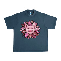 Midnight Navy sunflower leopard Urban Heavy Tee - JahusDesignShop