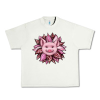 Pistachio sunflower leopard Urban Heavy Tee - JahusDesignShop