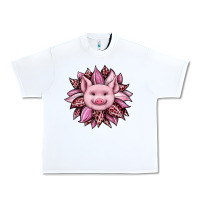 White sunflower leopard Urban Heavy Tee - JahusDesignShop