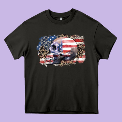 American Skull Heavy Core Tee Designed By Zillion Design Studio