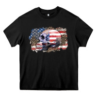 Black american skull Heavy Core Tee - Zillion Design Studio