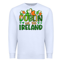 White dublin ireland st patrick s day Premium Sweatshirt - Artiststas
