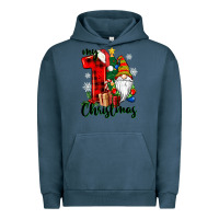 Pigment Midnight Navy my first christmas gnome Urban Hoodie - CowGirlArtShop