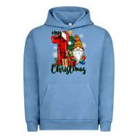 Pigment Pebble Blue my first christmas gnome Urban Hoodie - CowGirlArtShop