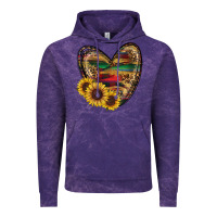 Cloud Purple Sunflower Fall Heart Vintage Hoodie - RanaPortraitStore