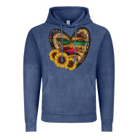 Vintage Denim Sunflower Fall Heart Vintage Hoodie - RanaPortraitStore