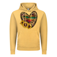 Vintage Mustard Sunflower Fall Heart Vintage Hoodie - RanaPortraitStore