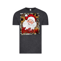 Vintage Black believe santa Vintage Tee - JahusDesignShop
