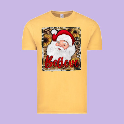 Believe Santa Vintage Tee Designed By Jahusdesignshop