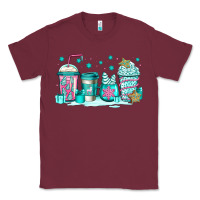 Burgundy winter Christmas tree cakes coffee Classic Tee - Jasminsmagicworld