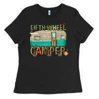 Black fifth wheel camper Ladies Tee - texasbilliewilder