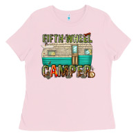 Bubblegum Pink fifth wheel camper Ladies Tee - texasbilliewilder