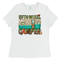 White fifth wheel camper Ladies Tee - texasbilliewilder