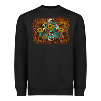 Black cross backgraund Heavyweight Sweatshirt - JahusDesignShop