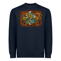 Navy cross backgraund Heavyweight Sweatshirt - JahusDesignShop