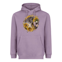 Lavender arabian horse with sunflowers Heavyweight Hoodie - LillyAllenDesigns