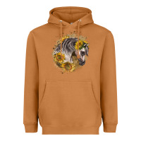 Meerkat arabian horse with sunflowers Heavyweight Hoodie - LillyAllenDesigns