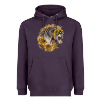 Plum arabian horse with sunflowers Heavyweight Hoodie - LillyAllenDesigns