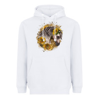 White arabian horse with sunflowers Heavyweight Hoodie - LillyAllenDesigns