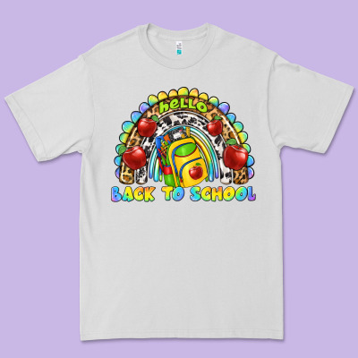 Hello Back To School Rainbow Premium Tee Designed By Texasbilliewilder