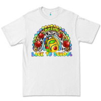 White hello back to school rainbow Premium Tee - texasbilliewilder