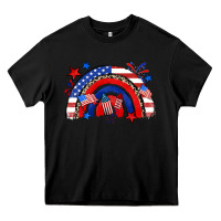 Black American rainbow Heavy Core Tee - Zillion Design Studio