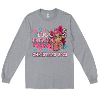 Heather Grey i'm freakin freezin christmas 2023 Long Sleeve Tee - NancyCooperArtShop