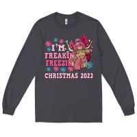 Smoke i'm freakin freezin christmas 2023 Long Sleeve Tee - NancyCooperArtShop