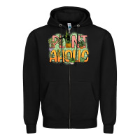 Black plantaholic Zipper Hoodie - NancyCooperArtShop
