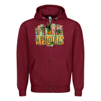 Burgundy plantaholic Zipper Hoodie - NancyCooperArtShop