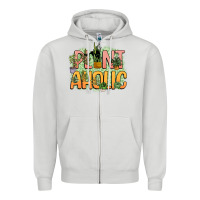 Dove Grey plantaholic Zipper Hoodie - NancyCooperArtShop
