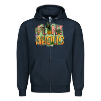 Navy plantaholic Zipper Hoodie - NancyCooperArtShop