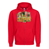 Red plantaholic Zipper Hoodie - NancyCooperArtShop