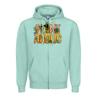 Seafoam plantaholic Zipper Hoodie - NancyCooperArtShop
