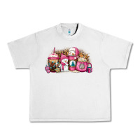 Pink Christmas Winter Snowman Coffee Urban Heavy Tee | Teevron