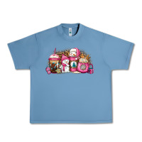 Pebble Blue pink Christmas winter snowman coffee Urban Heavy Tee - Jasminsmagicworld