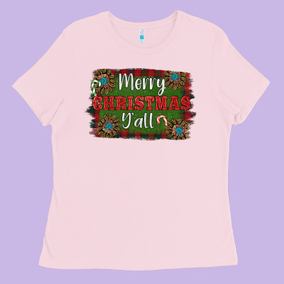 Ladies Tee Merry Christmas Y'all