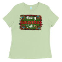 Matcha Merry Christmas Y'all Ladies Tee - RanaPortraitStore