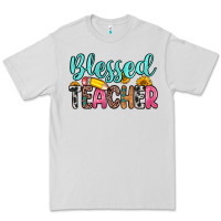 Dove Grey blessed teacher Premium Tee - Zillion Design Studio