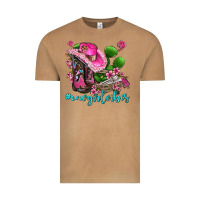 Vintage Camel cowgirl vibes with boots and gun Vintage Tee - AdoDesignShop
