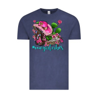 Vintage Denim cowgirl vibes with boots and gun Vintage Tee - AdoDesignShop