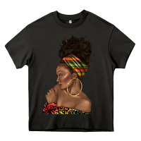 Asphalt afro black woman profile juneteenth Heavy Core Tee - texasbilliewilder